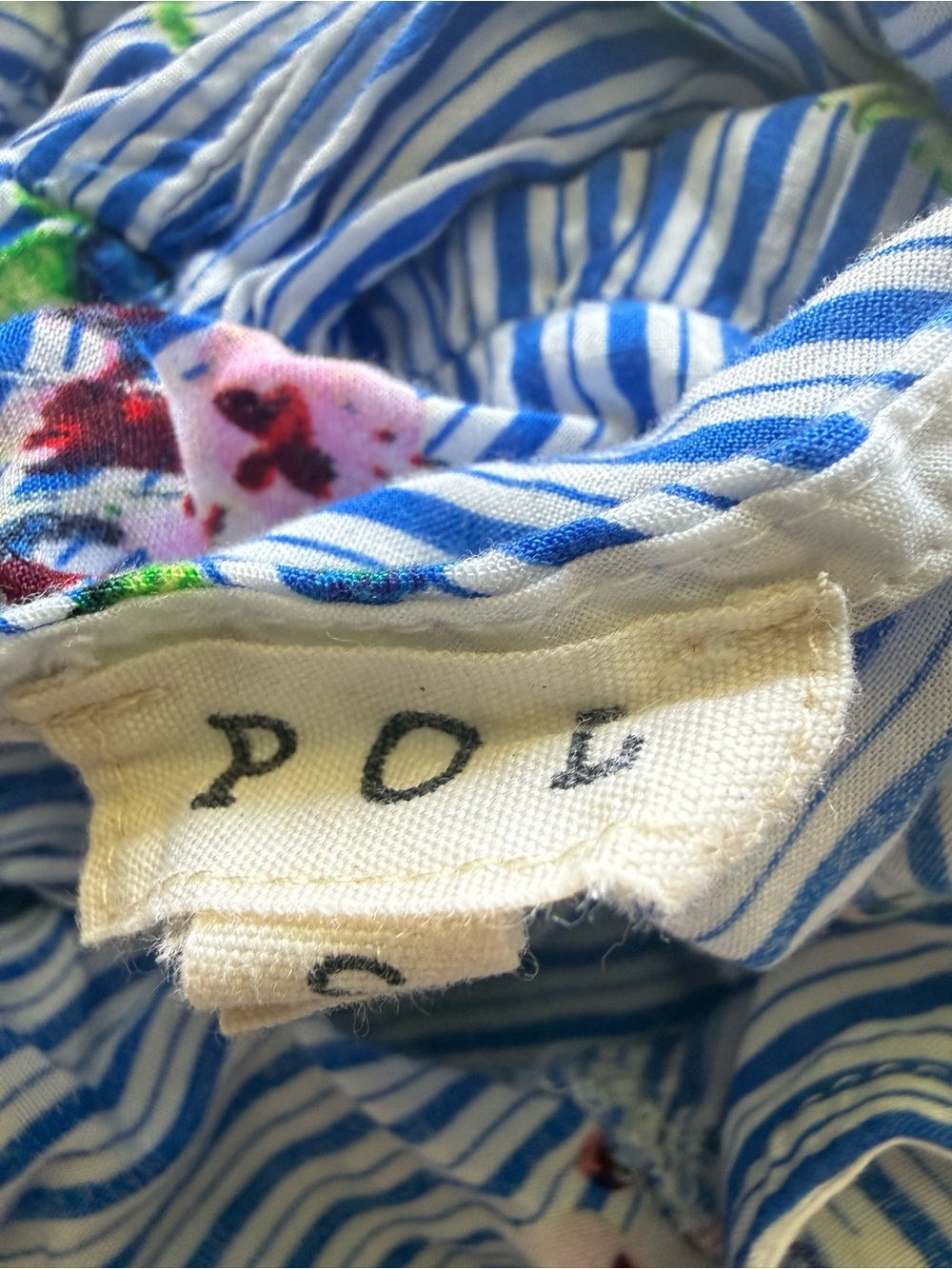 POL Floral and Striped Sleeveless Top- S - Picture 5 of 7